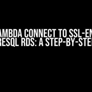 AWS Lambda Connect to SSL-Enabled PostgreSQL RDS: A Step-by-Step Guide