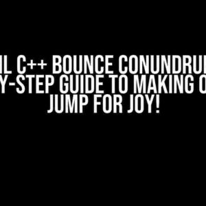 SFML C++ Bounce Conundrum: A Step-by-Step Guide to Making Objects Jump for Joy!